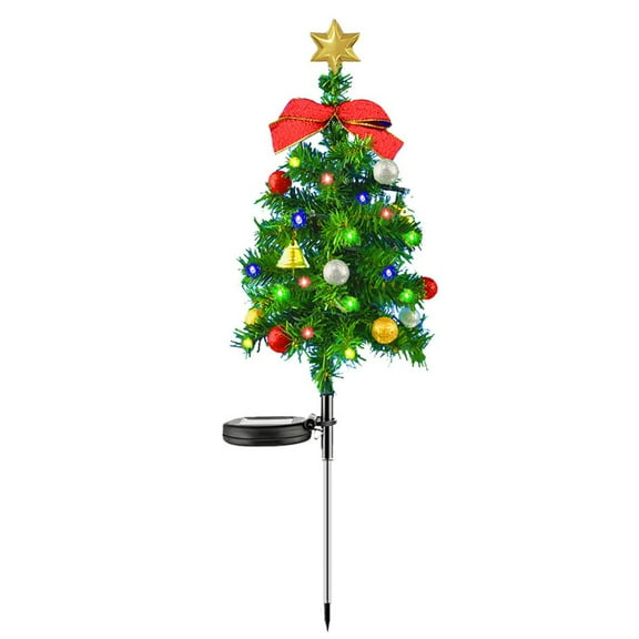 Christmas Gifts Clearance! SHENGXINY New Solar Christmas Garden Lights Clearance Solar Christmas Decoration Light LED Christmas Tree Plug In Light Outdoor Garden Decoration Light Multicolor
