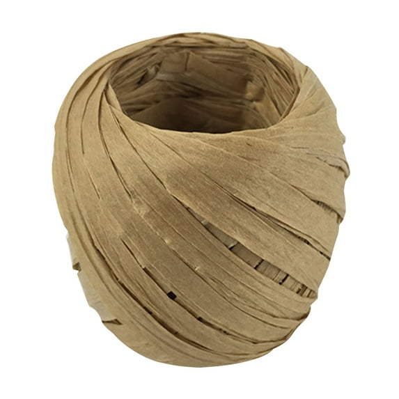 Christmas Gifts Clearance! SHENGXINY Raffia Clearance Raffia String, 20M Raffia Ribbon For Wrapping Packing Birthday Gift Hamper & Box Coffee