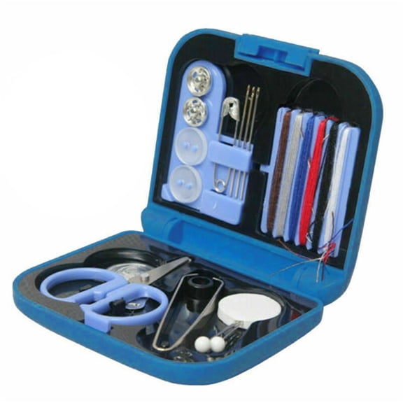 Christmas Gifts Clearance! SHENGXINY Sewing Kit Clearance Travel Sewing Kit Thread Needles Mini Case Plastic Scissors Outdoor Hot Sets Blue