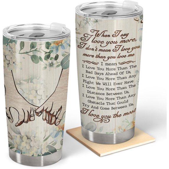 Christmas Gifts For Couples - Loving Gifts For Couples, Husband, Wife, Girlfriend, Boyfriend Gifts - Stainless Steel Tumbler 20oz - I Love You The Most