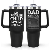 Christmas Gifts for Dad - Birthday Gifts for Dad from Daughter, Son, Kids - Father''s Day Gift for Him, New Papa Daddy Stepdad Father Husband Gift- 40oz Stainless Steel Tumbler with Lid and Straw