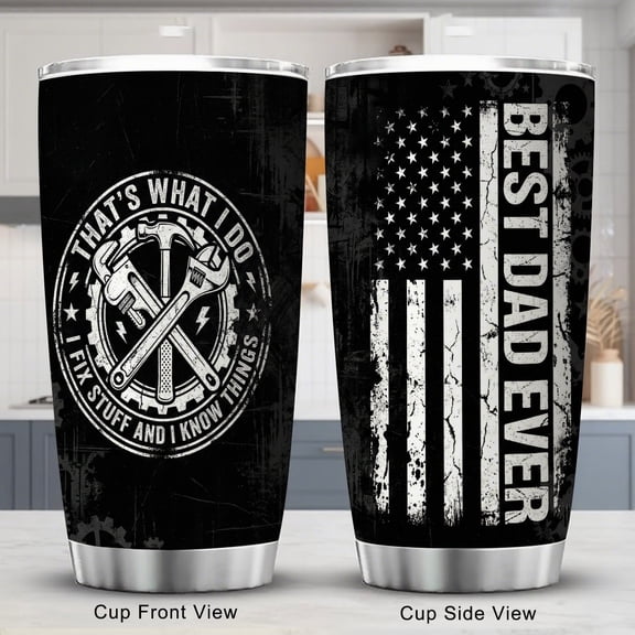Christmas Gifts for Dad, Men - Gifts for Dad from Daughter, Son - Dads Birthday Gift Ideas, Happy Birthday gifts for Dads, Fathers - Best Dad Ever Gift, Best dad Tumbler, 20 Oz dad Cup