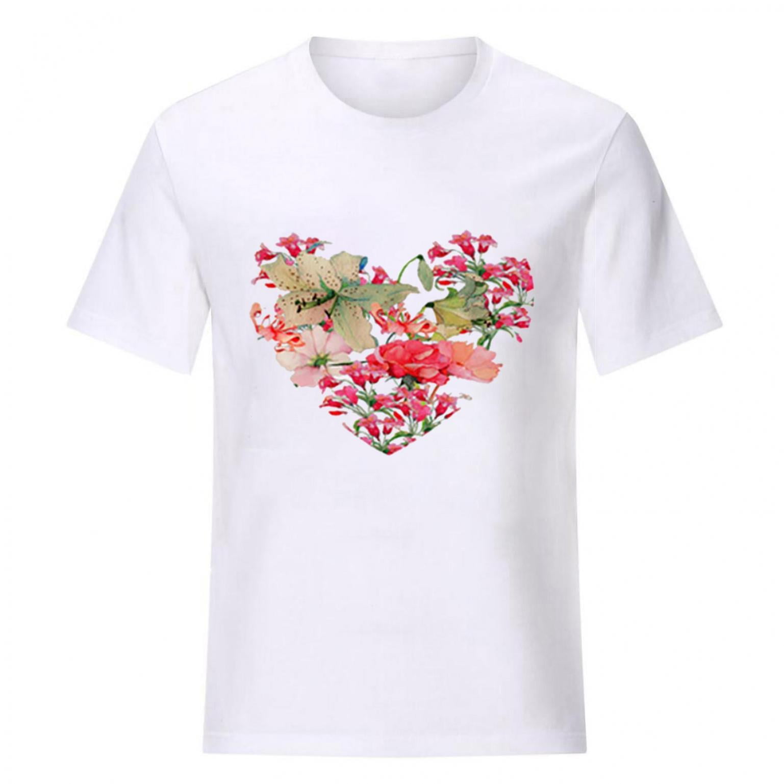Christmas Gifts Deals 2022,Jovati Couples Shirts Couple Matching Theme  White Cute Love Heart Shirts Boyfriend Girlfriend Husband Wife Shirts  Couple
