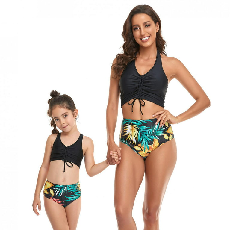 Christmas Gifts Deals 2022,Jovati Mother and Daughter Swimsuit Family  Matching Bikini Set Girls Swimwear Two Piece Swimsuit for Mommy and Me,On