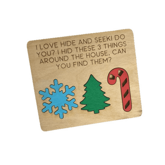 Christmas Gifts Elf Games Interactive Toys Treasure Hunt Games Hide-seek Game Props Elf Christmas Wooden Jigsaw Puzzle