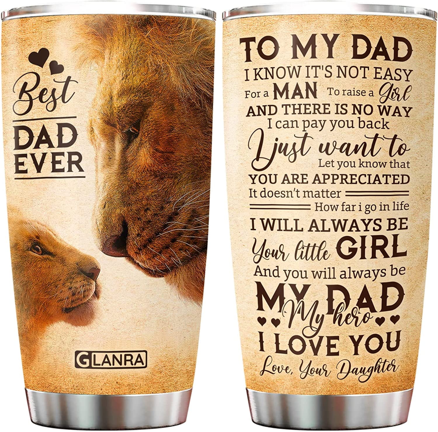 Gift For Him Husband Birthday Gift Gift For Husband Father Day Gifts From  Wife Mens Gifts Best Gifts Anniversary To My Husband Tumbler Lion 20 Oz :  Buy Online at Best Price