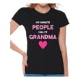 thumbnail image 1 of Christmas Gifts for Grandma - Grandmom Ladies Shirt - Birthday Gifts Granny Women T-Shirt - My Favorite People Call Me Grandma Tee for Her Merry Xmas Shirts, 1 of 4