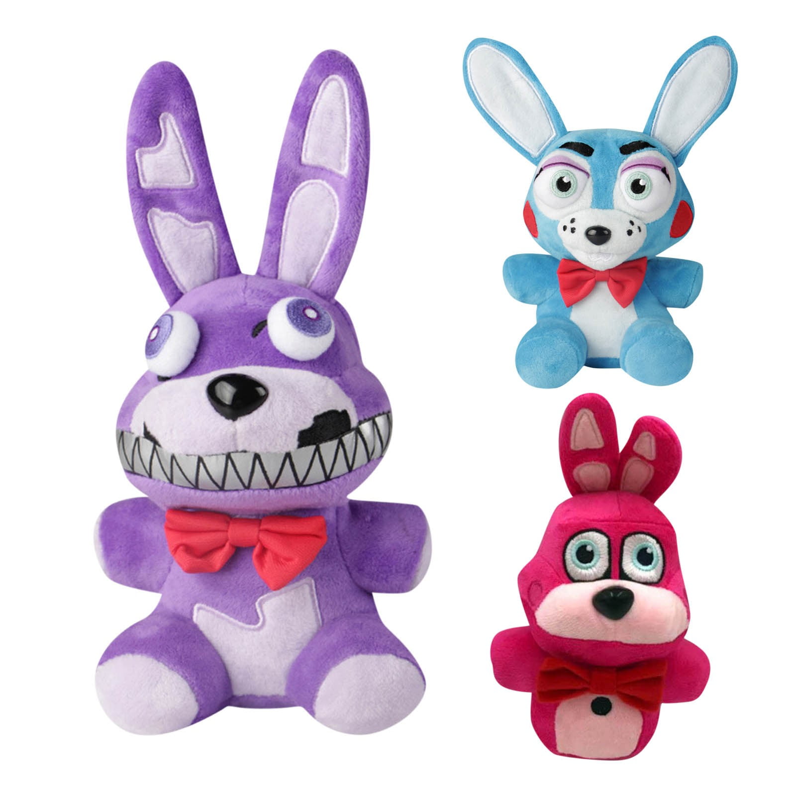 Christmas Gifts for Kids Set 3 High Score Plush 7" Bonnie the Rabbit Freddy Plush Toy, Five