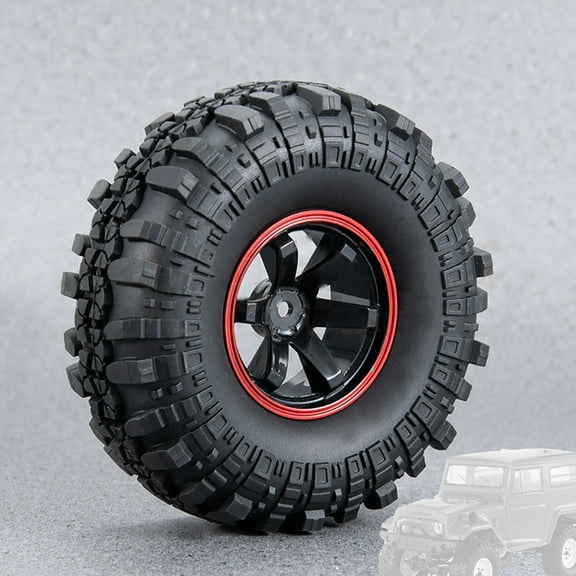 Christmas Gifts Liweisiy 110Mm 1.9 Inch Rim Tyre Wheel Tire For 1/10 Rc Crawler Scx10 D90 Trx4 D4723 Black