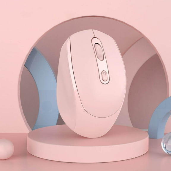 Christmas Gifts Liweisiy 2.4Ghz Wireless Bluetooth 5.1 Mode Gaming Mouse Wireless Optical Usb Gaming Mouse 1600Dpi Rechargeable Mute Mice D1829 Pink