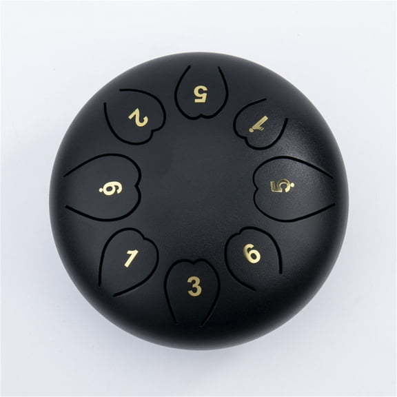 Christmas Gifts Liweisiy 6-Inch Drum Steel Tongue Drum Disc Drum Drum Percussion Instrument Drum D3568 Black