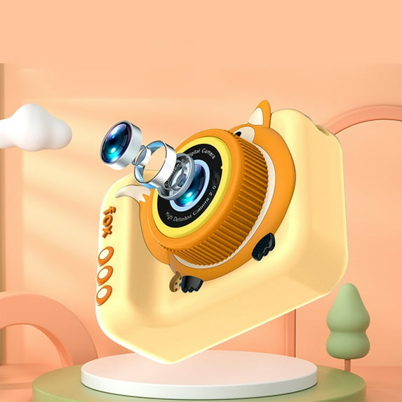 Christmas Gifts Liweisiy Children'S Holiday Gift High-Definition Front And Rear Shot 2000W Mini 2.0 Inch Video Camera Can Take Pictures Without Card D2079 Yellow Free Size