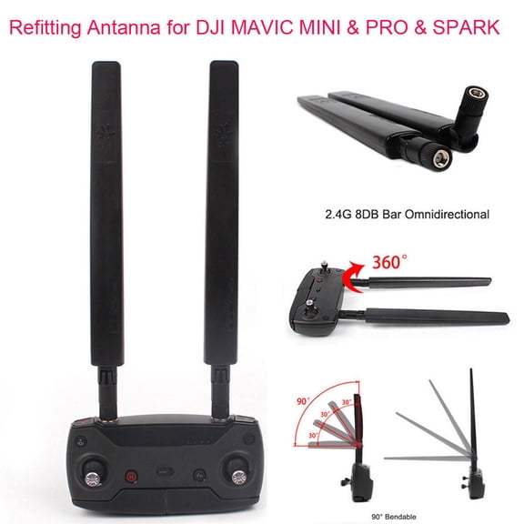 Christmas Gifts Liweisiy Enhanced 7000M Refitting Antenna Signal Full Range For Mavic Mini / Pro D4934 Black