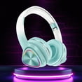 thumbnail image 1 of Christmas Gifts Liweisiy Headphones Wireless Bluetooth Headset Subwoofer Bluetooth Mobile Computer Game Sports Game Headphones With Led Lights D4000 Green Free Size, 1 of 8