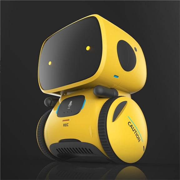 Christmas Gifts Liweisiy Interactive Robot Cute Toys Smart Robotic Comm-And Tou-Ch Control Robot D4742 Yellow