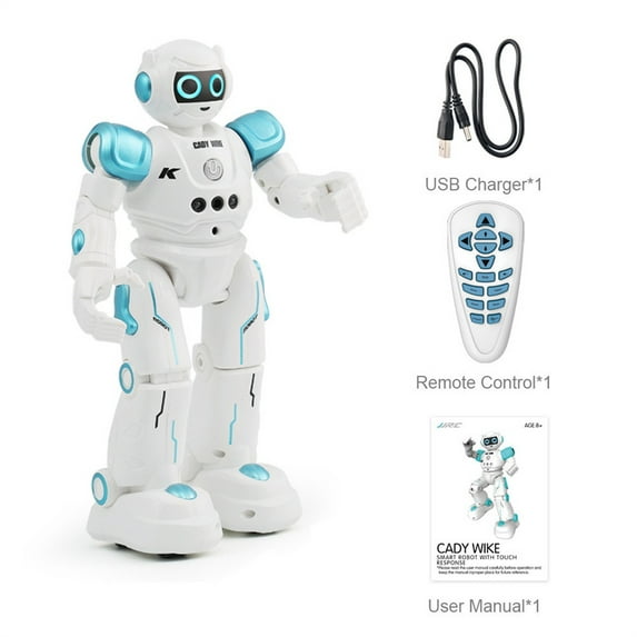 Christmas Gifts Liweisiy Jjr/C R11 Intelligent Gesture Control Programmable Dancing Usb Rc Robot Toy D4738 Blue