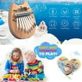 thumbnail image 1 of Christmas Gifts Liweisiy Mini 8-Key Super Mini Thumb Piano, Magics Wooden Finger Piano, With Learning Guidance D3288 Brown One Size, 1 of 9