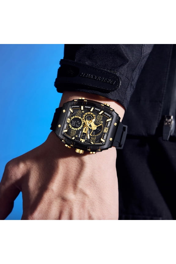 Christmas Gifts Liweisiy Multifunctional Sports Casual Digital Watch - Led Backlight Alarm - Function Men'S Watch D2206 F