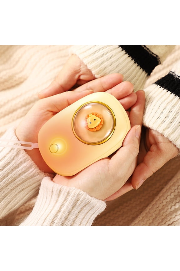 Christmas Gifts Liweisiy Portable Type-C Rechargeable Hand Warmer Two-Speed Therat Adjustable Hand Warmer D2257 Yellow Free Size