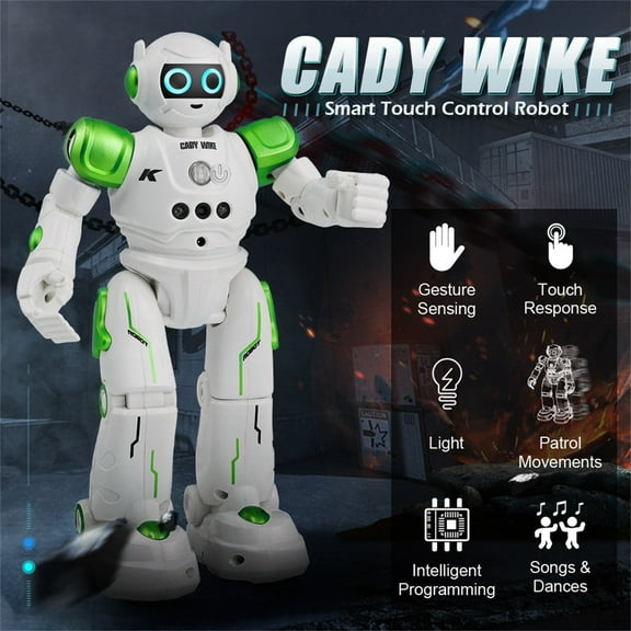 Christmas Gifts Liweisiy Smart Robot Gesture Sensing Smart Touching Control Figure Robot Singing Dancing D4718 Green