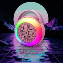 Christmas Gifts Liweisiy Wireless Bluetooth Speaker, Portable Small Stereo, Dazzling Lighting, Outdoor Desktop With Bluetooth Connection, Easy To Carry By Hand D829 Pink 13.5✕12✕8.2Cm