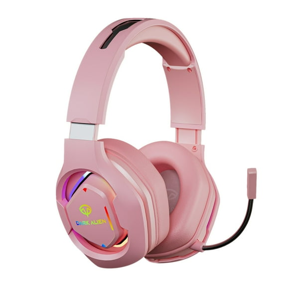 Christmas Gifts Liweisiy Wireless Over-Ear Headphones Gaming Headset Gaming Headphones With Microphone D4337 Pink