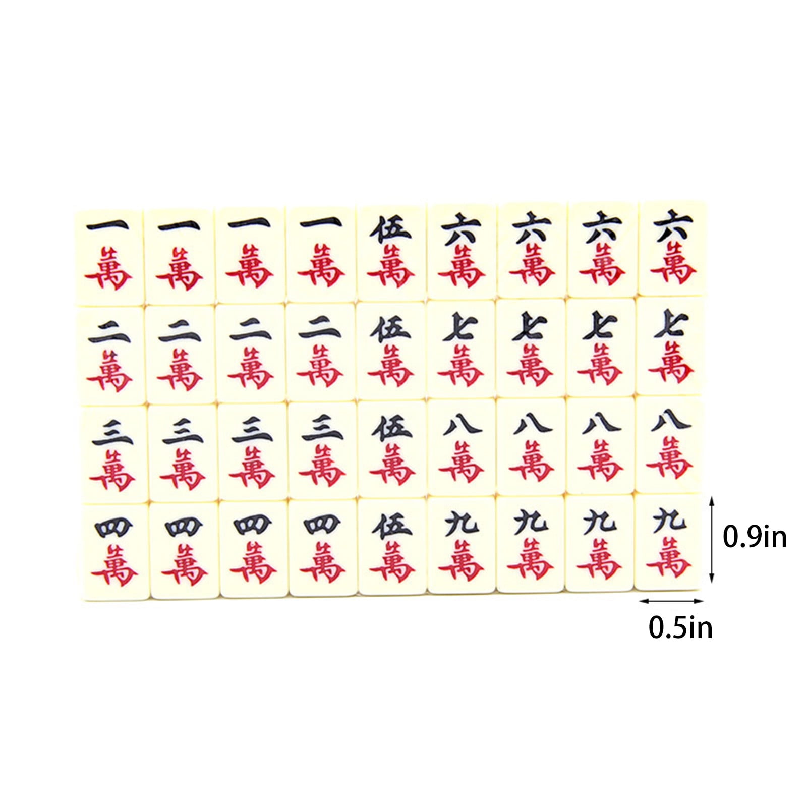 Christmas Gifts Mini Carved Mahjong 2cm Portable Leather Box Travel Mahjong Carving Version Travel Entertainment Game
