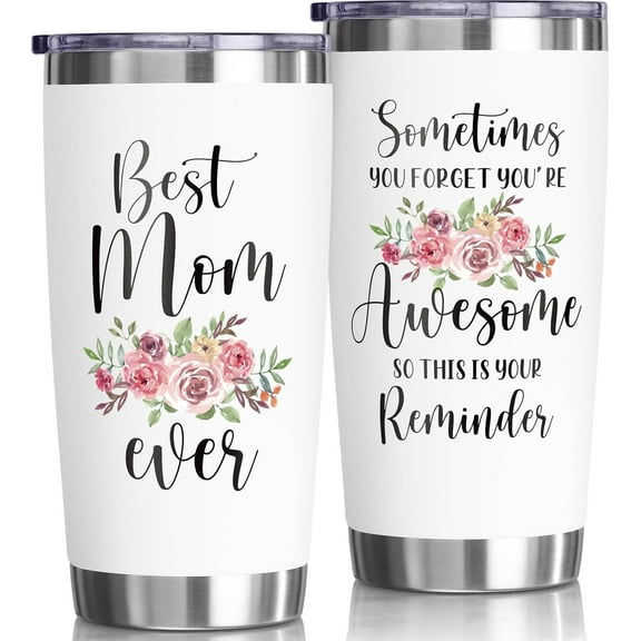 Christmas Gifts for Mom from Daughter, Son, 20 OZ Tumbler Mom Gifts for Mom, Mother in Law, Wife, Women, Best Mom Ever Awesome Insulated Cup Unique Birthday Xmas Boxed Gifts from Husband