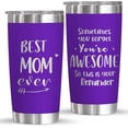 thumbnail image 1 of Christmas Gifts for Mom from Daughter Son Kids - Mom Christmas Gifts - Laser Engraved Tumbler - Mom Birthday Gifts - Birthday Gifts for Mom - Mother Gifts on Christmas - Present for Mom 20z, Purple, 1 of 6