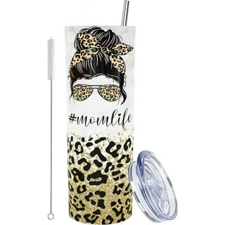 Pastel Leopard Mom Life Tumbler