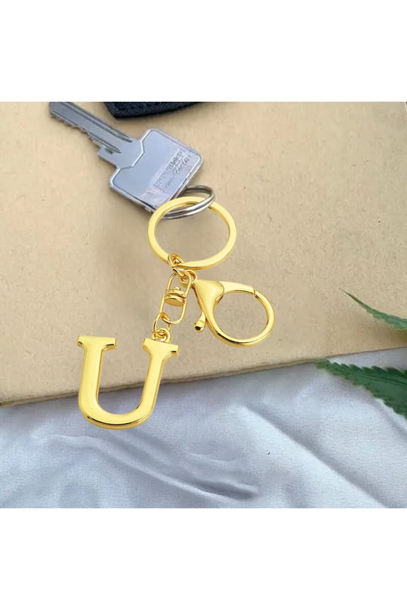 Christmas Gifts Personalized Metal Keychain Gold Letters A To Z Initial Pendant With Gift Bag For Stocking Stuffers Christmas Decorations Best Christmas Gifts 2025