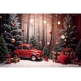 thumbnail image 1 of Christmas Gifts Photography Background Outdoor Snow Field Red Truck Photocall Backdrop Childr's Photo Studio Supplies, 1 of 8