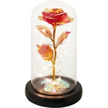 Christmas Gifts Rose Flower, Artificial Flower Rose Christmas Gifts for Women, Christmas Gifts for Women, Gifts for Women, Rose in a Glass Dome Womens Gifts for Christmas, Birthday Gifts for Mom