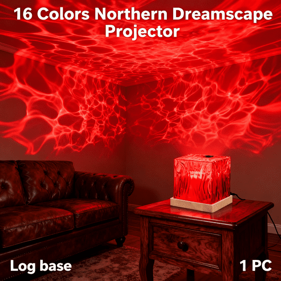 Christmas Gifts for Teens Northern Lights Projector,16 Color Gifts for Teen Boys and Girls,Remote Galaxy Projector for Bedroom Night Light for Galaxy Light,Cute Room Decor Aesthetic（Log base）