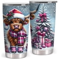 thumbnail image 1 of Christmas Gifts for Women-20 oz Stainless Steel Insulated Travel Tumbler Coffee Mug Cup-Funny Christmas Gifts for Women Men Friends Family, Highland Cow, 1 of 7