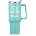 thumbnail image 1 of Christmas Gifts for Women,Birthday Inspirational Thank You GIfts for Women Mom Wife with this Funny Tumbler,40 oz Tumbler with Handle and Straw - Green, 1 of 6