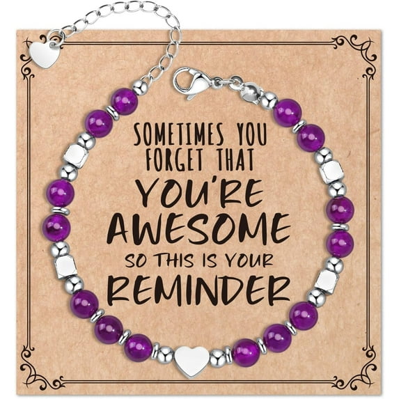 Christmas Gifts for Women Teen Girls - Sometimes You Forget You're Awesome Bracelets, Inspirational Christmas Birthday Gifts for Women Friend Sister Wife Mom Daughter