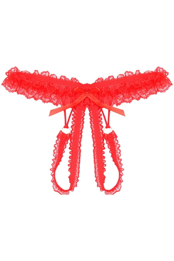Christmas Gifts for Women UHEOUN Sexy Underwear for Women, Plus Size Lace Sheer Lingerie Panties Lace Knickers Briefs Underwear Thong for Women Naughty for Play, Christmas Clearance Sale