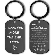 Christmas Gifts for Him, Boyfriend, Husband - Drive Safe Keychain Mens Stocking Stuffers, Birthday Gifts for Men