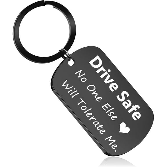 Christmas Gifts for Him, Boyfriend, Husband - Drive Safe Keychain Mens Stocking Stuffers, Birthday Gifts for Men