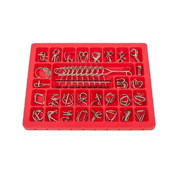Butebuy 30 Metal Wire Puzzle Game Set Test Unlock Game Toys