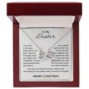 Christmas Gifts for Sister - Christmas Jewelry for Sister Title 14k White Gold Finish, Box Choice Luxury Box