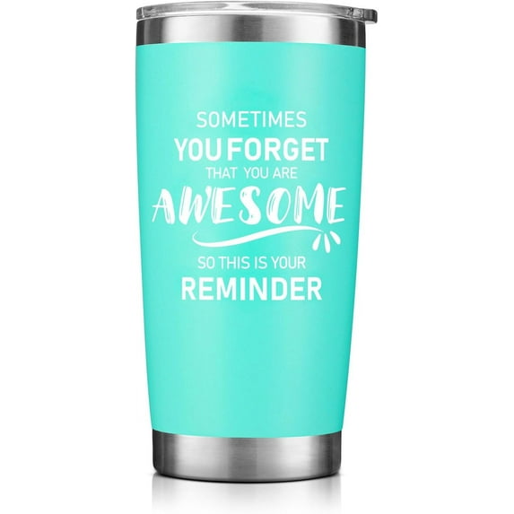 Christmas Gifts for Women, Birthday Coffee Tumbler, Inspirational Thank You GIfts for Her Women Mom Wife Mother-in-Law, Green 20oz
