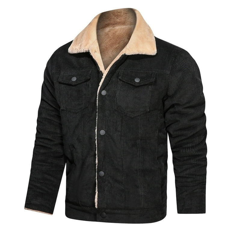 Pile lined denim jacket black sales