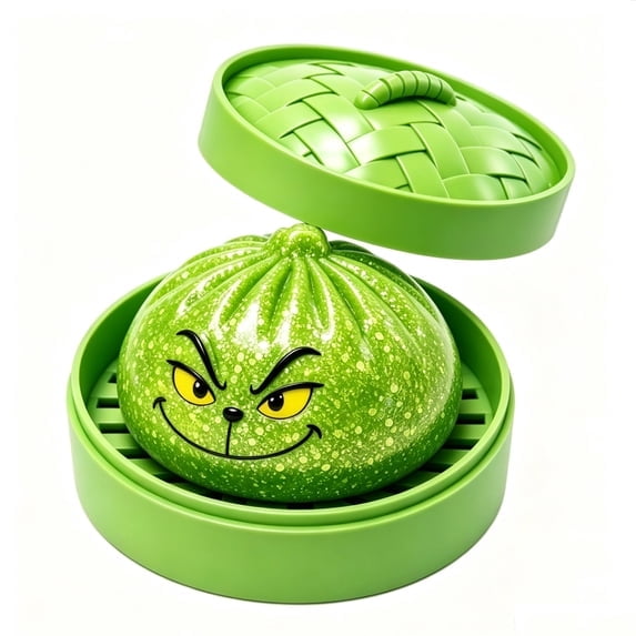 Christmas Gillter Monster Dumpling3.34-Inch Sensory Fidget for Anxiety Relief,,Butter Squishy Slow Rising Stress,Cheese Squishy.