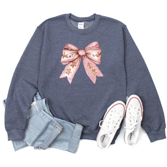 Christmas Ginger Cookie Cute Sweatshirt Women Long Sleeve Fashion Graphic Shirts Cozy Weather Lover Pullover Tops