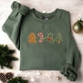 thumbnail image 1 of Christmas Gingerbread And Sweets Embroidered Sweatshirt, 1 of 1