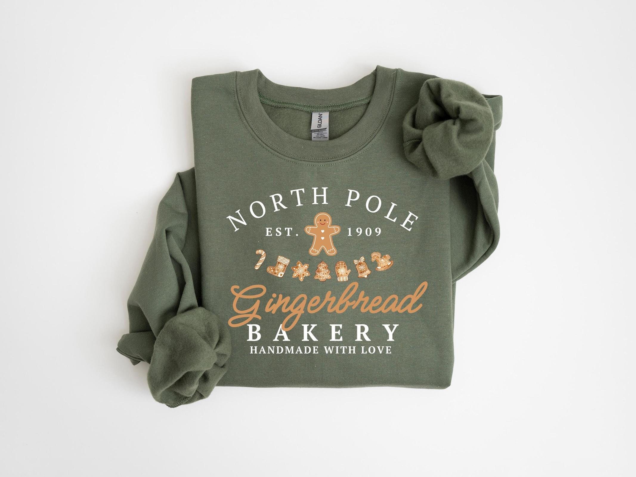 Christmas Gingerbread Bakery Sweatshirt, Gingerbread Cookie TShirt