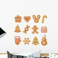 thumbnail image 1 of Christmas Gingerbread Cookies Set Wall Decal Sticker Set Wallmonkeys Peel and Stick Holiday Graphics (18 in W x 16 in H) WM502806, 1 of 4