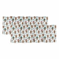 thumbnail image 1 of Christmas Gingerbread Curtain Valances for Windows, Kitchen Valance Window Treatments Panel 2 Pack, Xmas Winter Watercolor Snowflakes Rod Pocket Short Curtains for Bathroom Bedroom 42 x 12 Inch, 1 of 8
